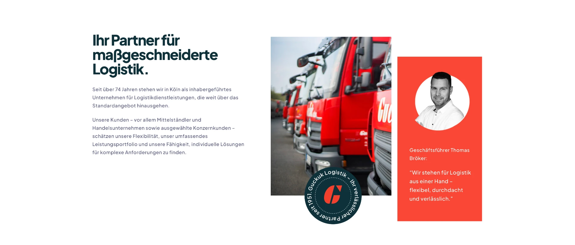 Unternehmensseite von GUCKUK Logistik